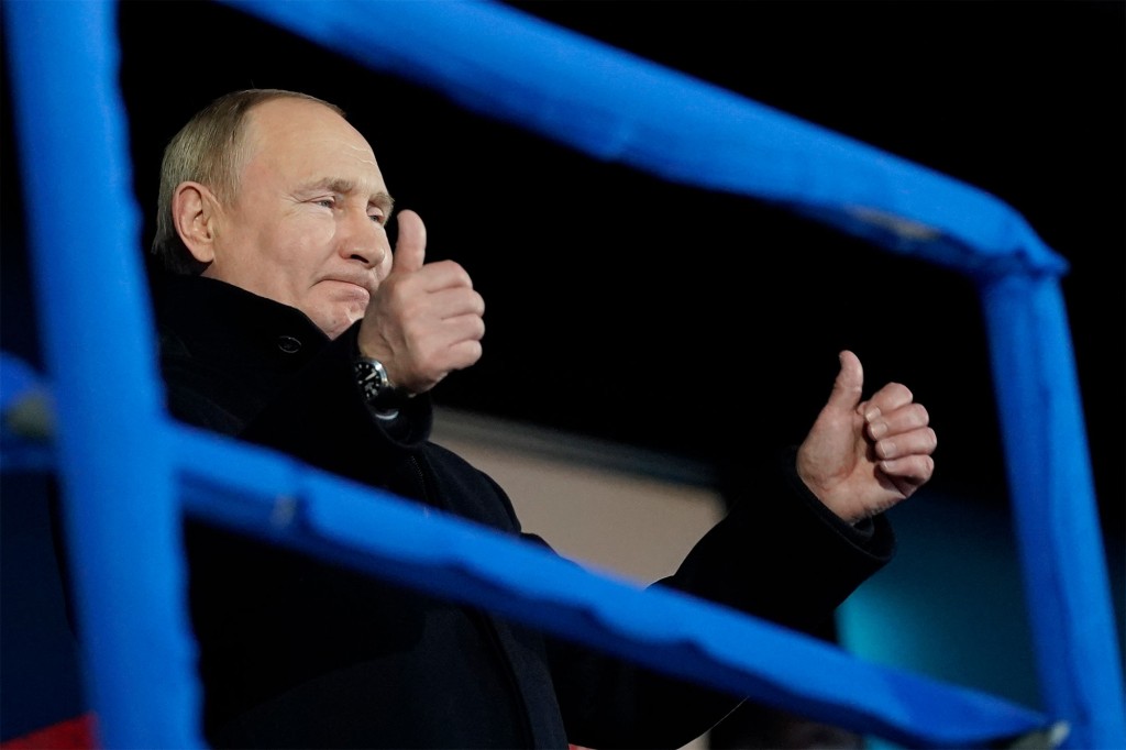الرئيس الروسي فلاديمير بوتين يحضر حفل افتتاح دورة الألعاب الأولمبية الشتوية لعام 2022.