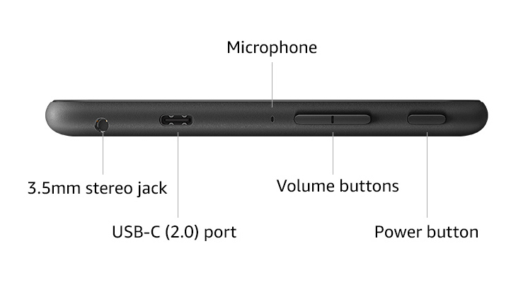 يحتوي الكمبيوتر اللوحي Fire 7 على USB-C.