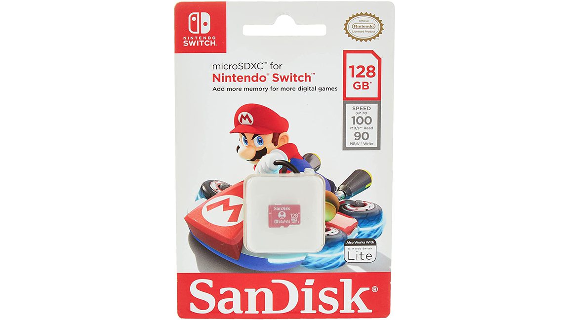 صورة لبطاقة SanDisk SD الخاصة بجهاز Nintendo Switch