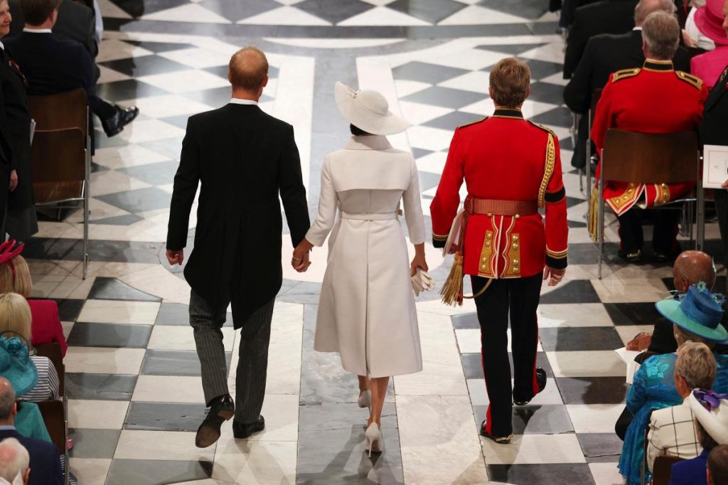 الأمير هاري وميغان ماركل يحضران خدمة كنيسة الملكة في اليوبيل