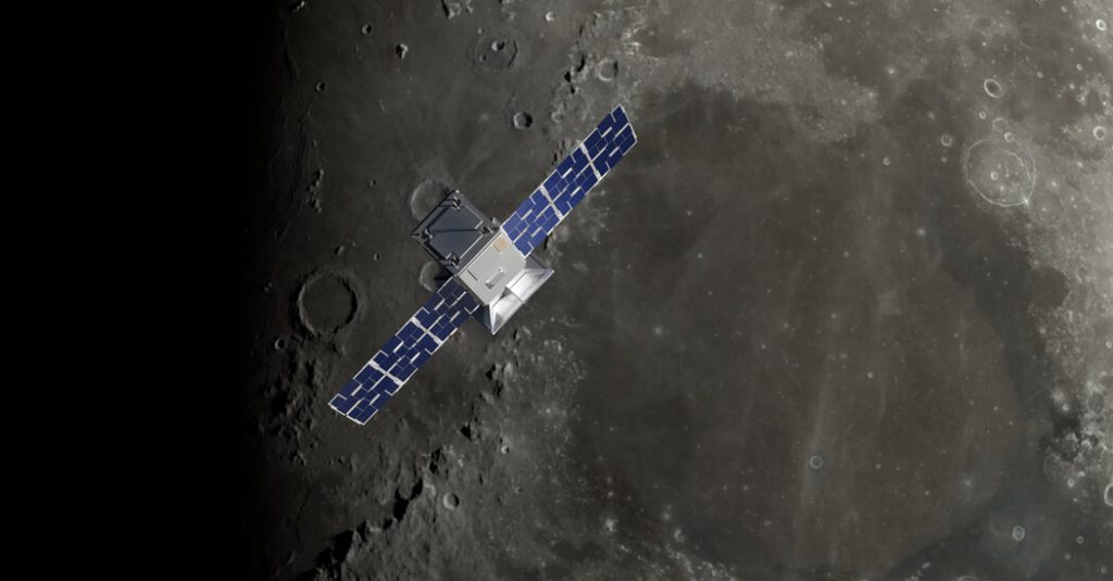 ناسا تطلق Capstone ، وهو القمر الصناعي المكعب بوزن 55 رطلاً على القمر