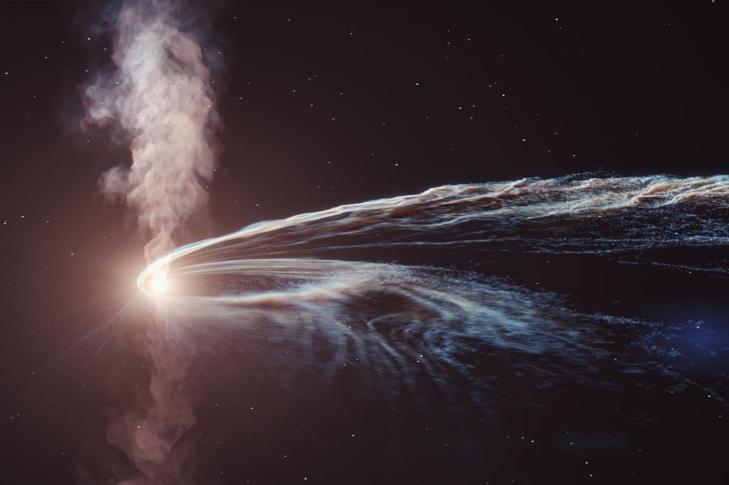 الثقب الأسود "يتجشأ" النجوم بعد سنوات من أكله
