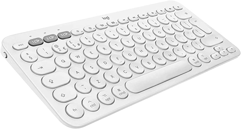 لوحة مفاتيح بيضاء من Logitech لأجهزة Mac